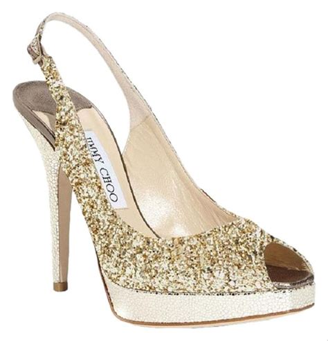 jimmy choo gold platform heels.